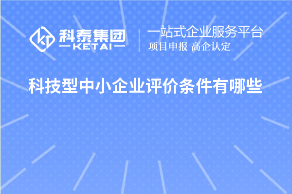 科技型中小企業(yè)評價條件有哪些