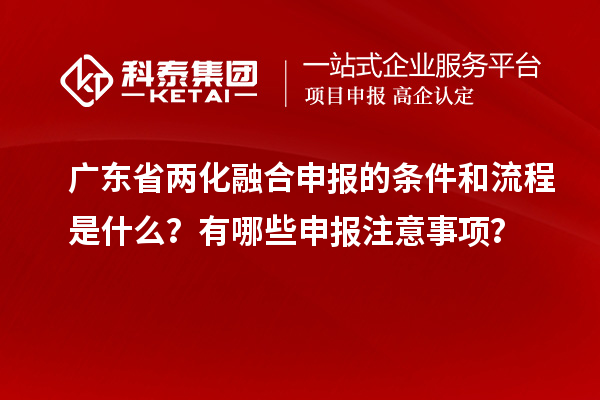 廣東省兩化融合申報的條件和流程是什么？有哪些申報注意事項？